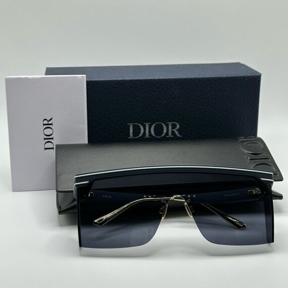 NEW DIORCLUB M1U 31B7 Matte Navy Blue/Silver Mirrored with Blue Star Monogram - Picture 10 of 10